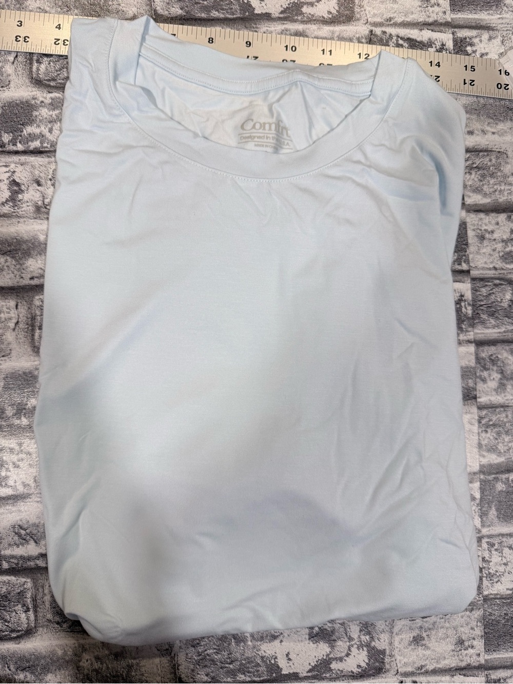 Comfrt Cloud Lounge Tee L Unisex Powder Blue NWT Oversized W/TTS M Soft Stretch
